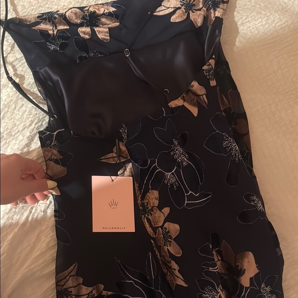 NWT Hello Molly Blue Embellished Mini Dress - Picture 5 of 6